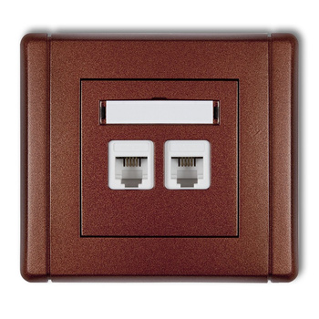 KARLIK FLEXI 9FGT-2  Gniazdo telefoniczne podwójne 2xRJ11