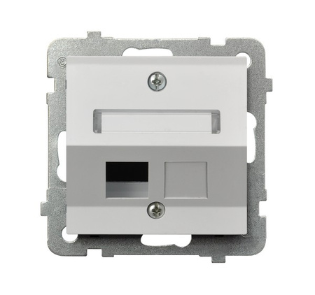 OSPEL SONATA GPK-1RS/p/00 Obudowa gniazda pojedynczego Keystone skośna