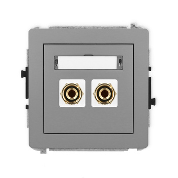 KARLIK DECO 27DGG-3  Gniazdo głośnikowe pojedyńcze (typu banan - czerwony i czarny