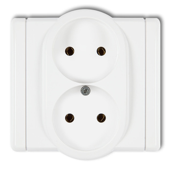 KARLIK FLEXI FGP-2p  Gniazdo podwójne bez uziemienia 2x2P (przesłony torów prądowych)