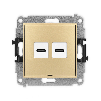 KARLIK MINI 29MGUSBBO-8  Gniazdo podwójne 2xUSB C-C