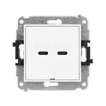 KARLIK ICON 25IGUSBBO-8  Gniazdo podwójne 2xUSB C-C