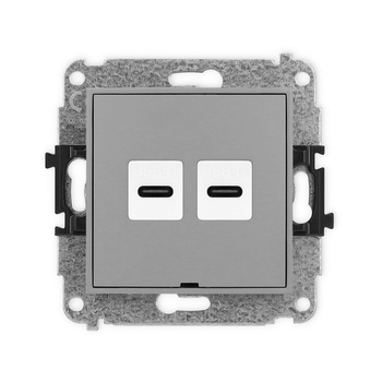 KARLIK MINI 27MGUSBBO-8  Gniazdo podwójne 2xUSB C-C