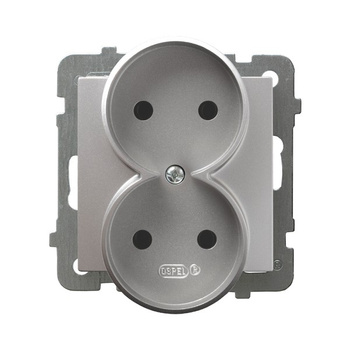 Ospel as GP-2GR/m/18 Gniazdo podwójne moduł bez ramki