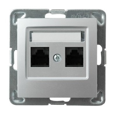 Ospel impresja GPK-2Y/K/m/18 Gniazdo komputerowe podwójne, kat. 5e MMC