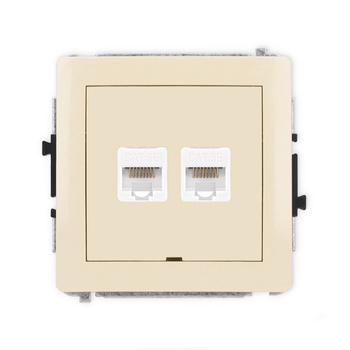 KARLIK DECO 1DGKBO-2  Gniazdo komputerowe podwójne 2xRJ45