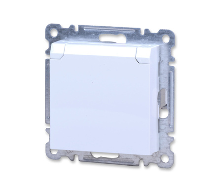 HAGER LUMINIA WL1120 GNIAZDO  2P+E Z KLAPKĄ IP44