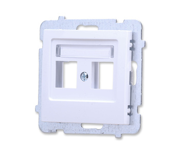 OSPEL AS GPK-2G/p/00 Obudowa gniazda podwójnego Keystone biały