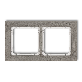 KARLIK DECO 28-0-DRB-2 Ramka uniwersalna podwójna - beton (ramka: ciemnoszary; spód: biały)