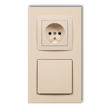 KARLIK DECO 1DGV-2  Gniazdo ssące odkurzacza centralnego z gniazdem pojedynczym z uziemieniem DECOvac