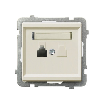 OSPEL SONATA GPT-1R/m/27 Gniazdo telefoniczne pojedyncze ecru