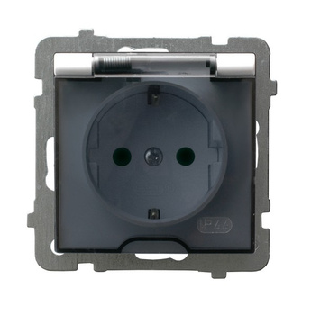 OSPEL AS GPH-1GS/m/00/d Gniazdo bryzgoszczelne schuko IP-44 biały