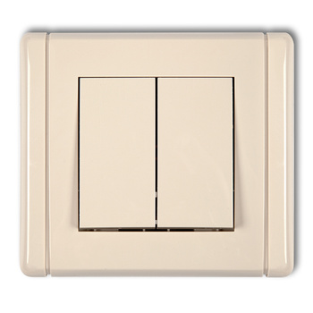 KARLIK FLEXI 1FWP-88.1 Łącznik żaluzjowy z podtrzymaniem (dwa klawisze bez piktogramów)