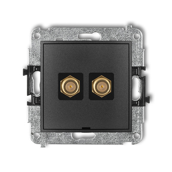 KARLIK ICON 11IGFBO-2.1  Gniazdo antenowe podwójne typu F (SAT) pozłacany