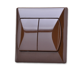 OSPEL AKCENT ŁP-2A/24 Łącznik dwugrupowy świecznikowy brąz