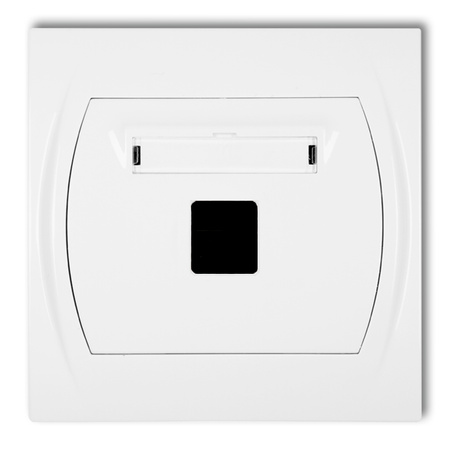 KARLIK LOGO LGM-1P  Gniazdo multimedialne pojedyncze bez modułu (standard Keystone)