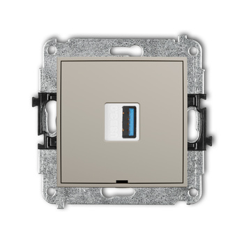 KARLIK ICON 60IGUSBBO-5 Mechanizm gniazda pojedynczego USB A-A 3.0, bez pola opisowego
