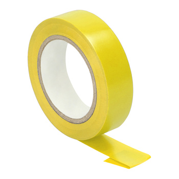 Taśma izolacyjna żółta, uniepalniona, szerokość 15mm, grubość 0,13mm, długość 10m