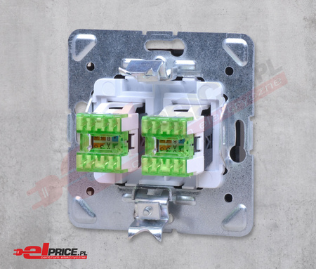 Ospel impresja gpk-2y/k/m/33 podwójne gniazdo komputerowe