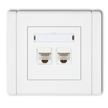 KARLIK FLEXI FGK-6   Gniazdo komputerowe podwójne 2xRJ45