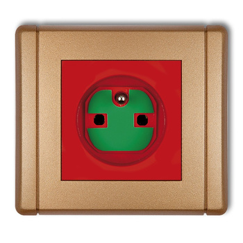 KARLIK FLEXI 8FGZK  Gniazdo pojedyncze z uziemieniem 2P+Z DATA z kluczem