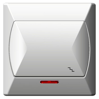 OSPEL AKCENT ŁP-3AS/00 Łącznik schodowy z podświetleniem biały