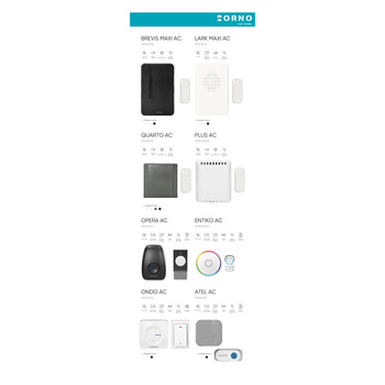 Tablica ekspozycyjna - dzwonki przewodowe i bezprzewodowe, 40x115cm