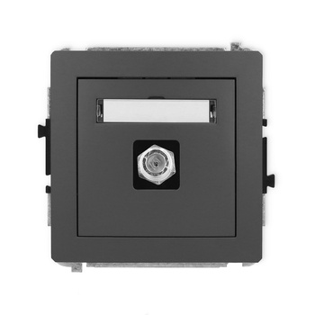 KARLIK DECO 28DGF-1  Gniazdo antenowe pojedyńcze  typu F (SAT) niklowany