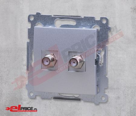 Kontakt simon 54 dasf2.01/43 gniazdo antenowe typu f podwójne