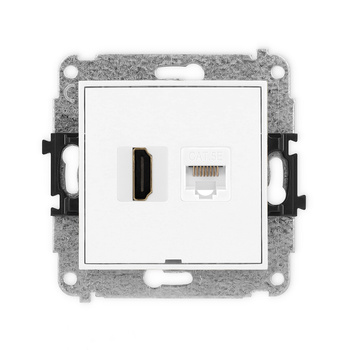 KARLIK MINI MGHKBO Gniazdo pojedyńcze HDMI 2.0 + gniazda komp. poj. 1xRJ45