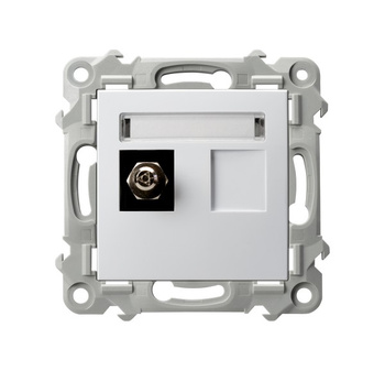 OSPEL SZAFIR GPE-1Z/m/00 Gniazdo ekwipotencjalne pojedyncze biały