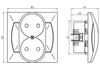 OSPEL AKCENT GP-2A/24 Gniazdo wtyczkowe podwójne brąz