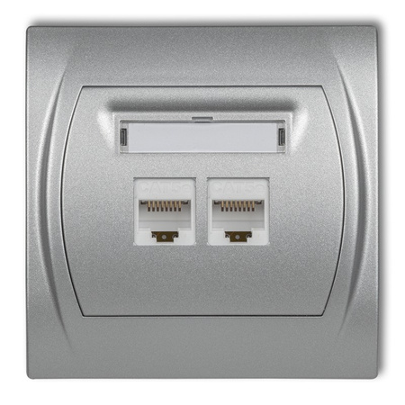 KARLIK LOGO 7LGK-2 Gniazdo komputerowe podwójne 1xRJ45
