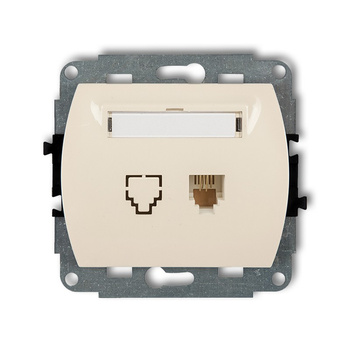 KARLIK TREND 1GT-1  Gniazdo telefoniczne pojedyńcze  1xRJ11