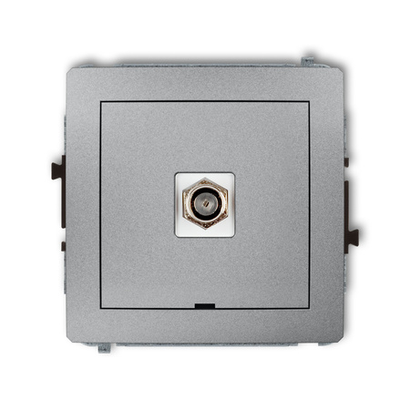 KARLIK DECO 7DGFBO-1  Gniazdo antenowe pojedyńcze  typu F (SAT) niklowany