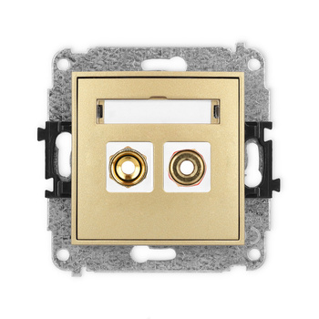 KARLIK MINI 29MGG-4  Gniazdo głośnikowe pojedyńcze (typu banan - czerwony i czarny