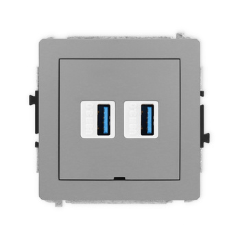 KARLIK DECO 27DGUSBBO-6  Gniazdo podwójne 2xUSB A-A 3.0