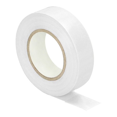 Taśma izolacyjna biała, uniepalniona, szerokość 19mm, grubość 0,13mm, długość 20m
