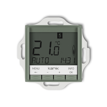 KARLIK MINI 61MRT-3.1 Mechanizm uniwersalnego elektronicznego tygodniowego regulatora temperatury (podświetlenie białe)