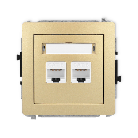 KARLIK DECO 29DGK-4 Gniazdo komputerowe podwójne 2xRJ45