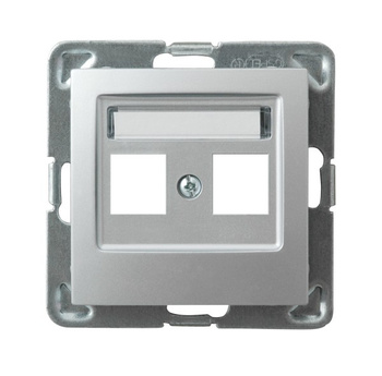 OSPEL IMPRESJA GPK-2Y/p/18 Obudowa gniazda podwójnego Keystone prosta