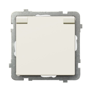 OSPEL SONATA GPH-1RZP/m/27/w Gniazdo bryzgoszczelne z/u IP-44 przesłony