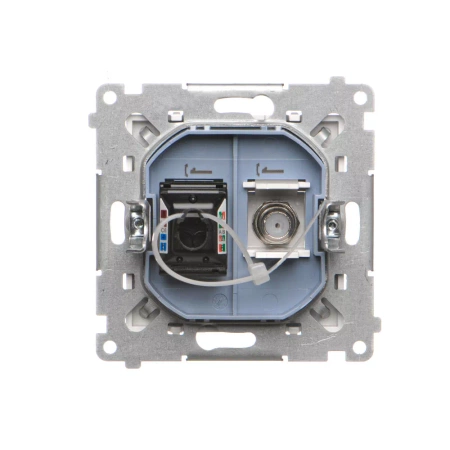 Kontakt-Simon 55 Gn. ant. typu „F” + RJ45 kat.6 (moduł) TASFRJ45.01/111