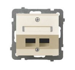Ospel as GPK-2GS/p/27 Obudowa gniazda podwójnego typu Keystone skośna
