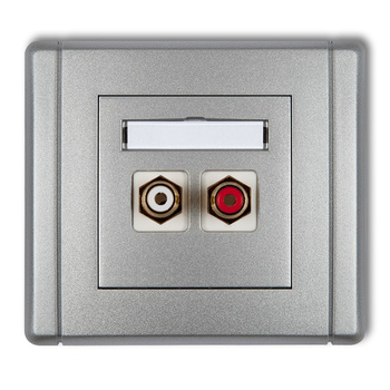 KARLIK FLEXI 7FGRCA-2  Gniazdo podwójne RCA (typu cinch - biały i czerwony