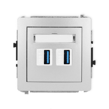 KARLIK DECO 7DGUSB-6  Gniazdo podwójne 2xUSB A-A 3.0