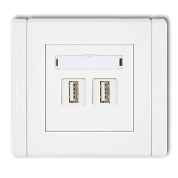 KARLIK FLEXI FGUSB-2  Gniazdo podwójne 2xUSB A-A 2.0