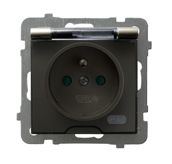 OSPEL AS GPH-1GZP/m/45/d Gniazdo bryzgoszczelne z/u IP-44, przesłony