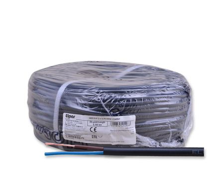 ELPAR Przewód H03VV-F OMY 300/300V 2x0,75 mm2 czarny 5901854402963