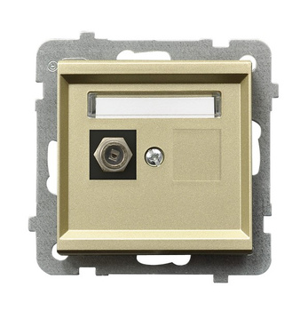 OSPEL SONATA GPA-1RF/m/39 Gniazdo antenowe typu F pojedyncze złoty